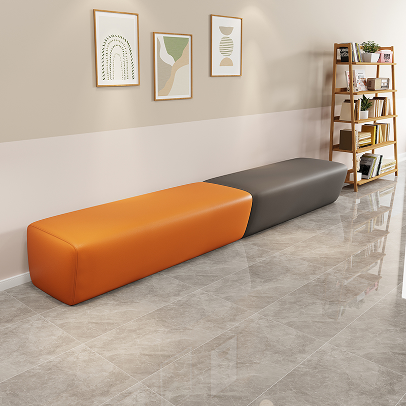 培训机构休息区等候等待美发店小沙发长条窄沙发椅座椅无靠背