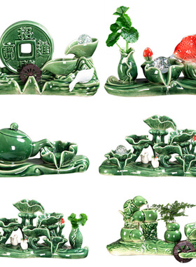 鱼缸流水器循环养鱼水系统流水板假山庭院造景水缸小喷泉