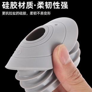 厨房下水管道防h返臭神器堵口器水盆排水管密封塞防臭圈封口盖配