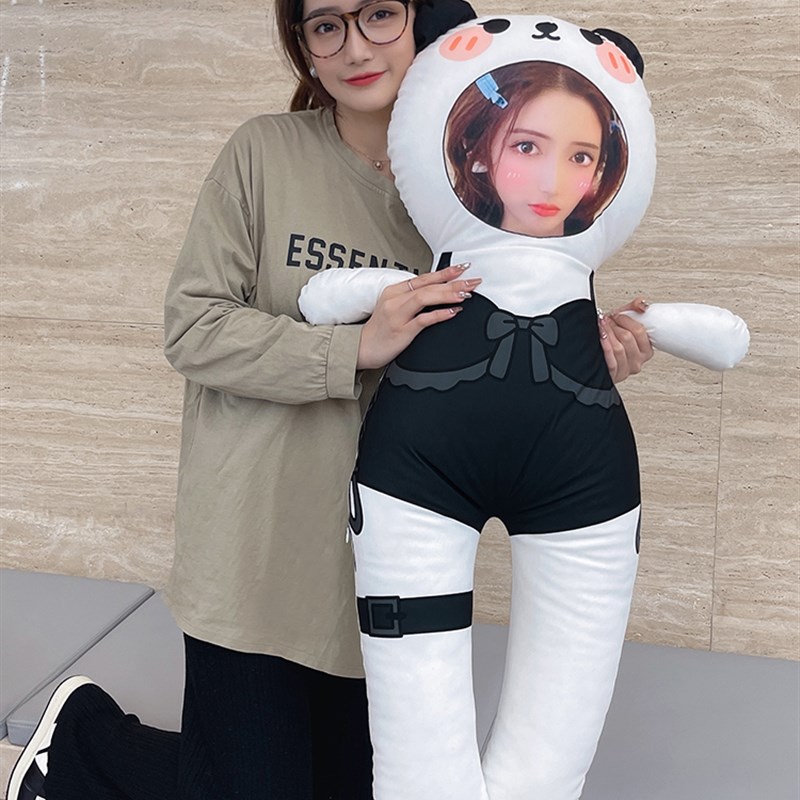 照片diy人偶定制真人公仔v抱枕长条玩偶睡觉抱双面印女友人脸娃娃