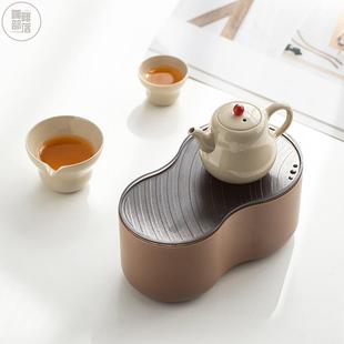 旅行茶具快客一人三杯高端户外泡茶器茶杯套装 皇啡壶如茶壶便携式
