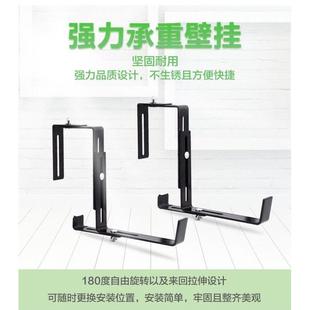 重型家用简约铁艺阳台花盆架挂钩栏杆挂架悬挂花架可调室外支架