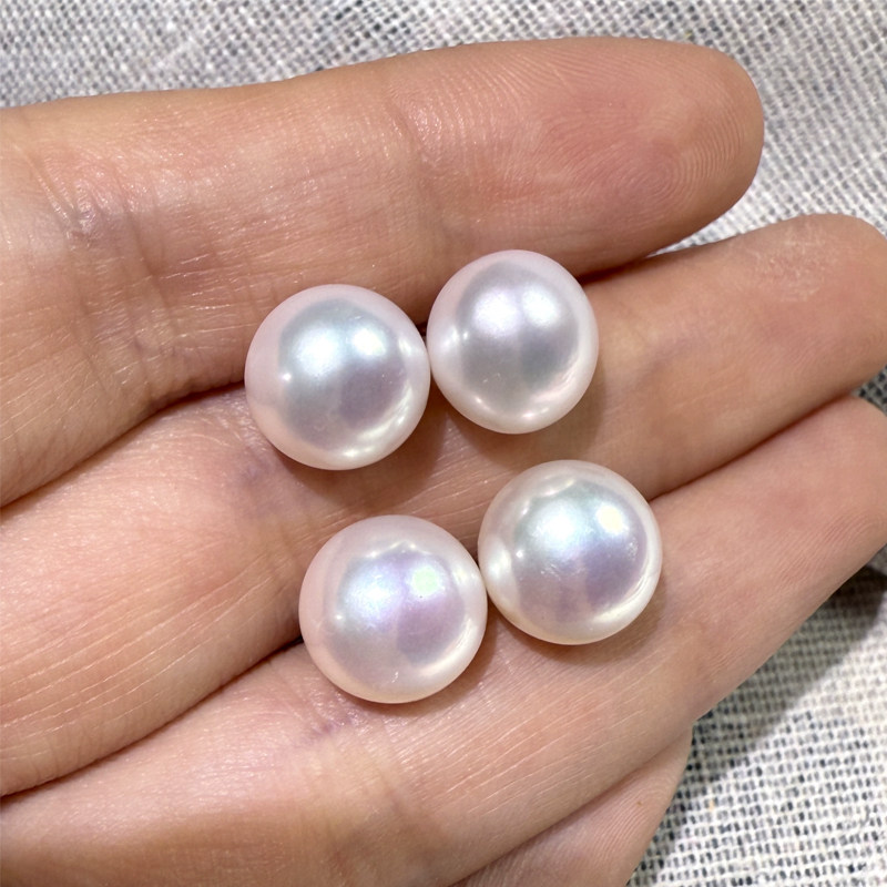 6A极光小灯泡耳钉白透粉光天然淡水珍珠耳饰S925纯银馒头气质搭配,珠宝/钻石/翡翠,耳饰,淘宝优惠券,粉丝福利购,淘宝优惠卷