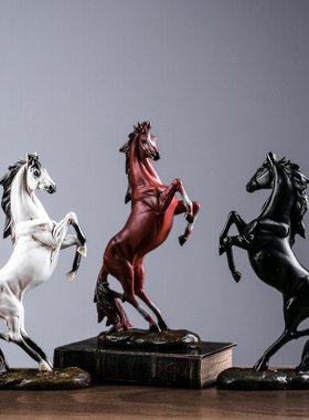 新中式风水摆件十二生肖马到成功办公室摆件开业乔迁新居装饰礼物