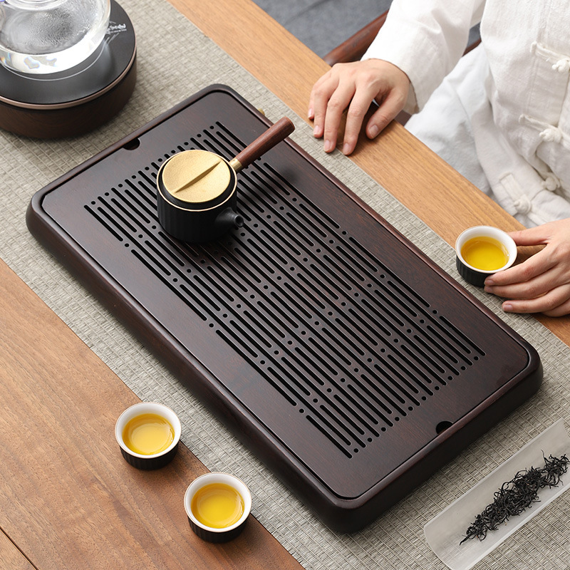 实木茶盘家用2023新款高端茶托盘茶具配件储水排水式干泡小型茶台
