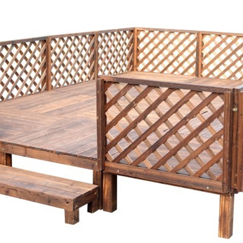 防腐木地板碳化实木花园庭院阳台露台休闲榻榻米舞台大型景观平台
