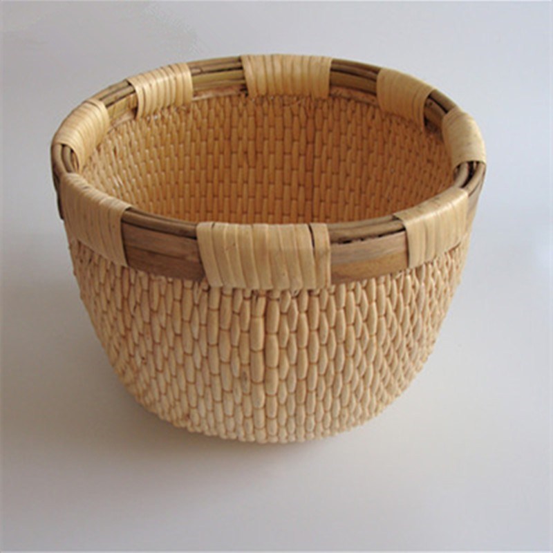 手工柳条笆斗 米斗民间工艺柳编家用传统编织栲栳 竹筐 竹篮 藤编