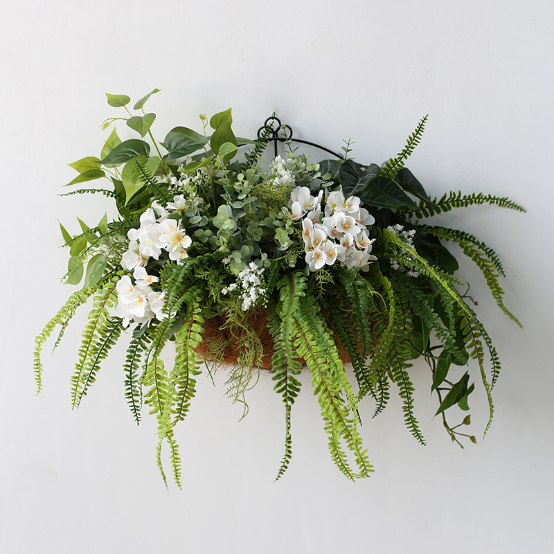 墙上仿真绿植家居墙面装饰假植物in森系壁挂拍照背景样板房挂件