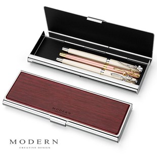 ODN创意笔盒男女学生白领级木制金属笔盒文具盒礼品