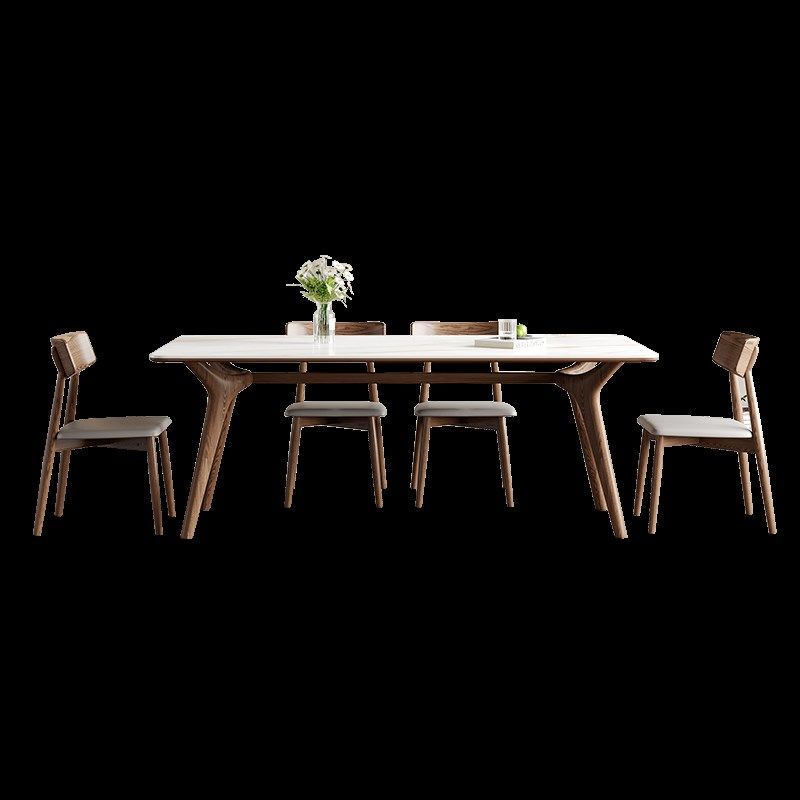 实木岩板餐桌家用小户型意式极简奶油风白蜡木长方形餐桌餐椅,住宅家具,岩板餐桌,淘宝优惠券,粉丝福利购,淘宝优惠卷