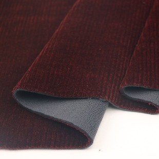 雪尼尔加绒加厚面料复合奥粒绒冬季阔腿裤高端私订制弹力针织布料