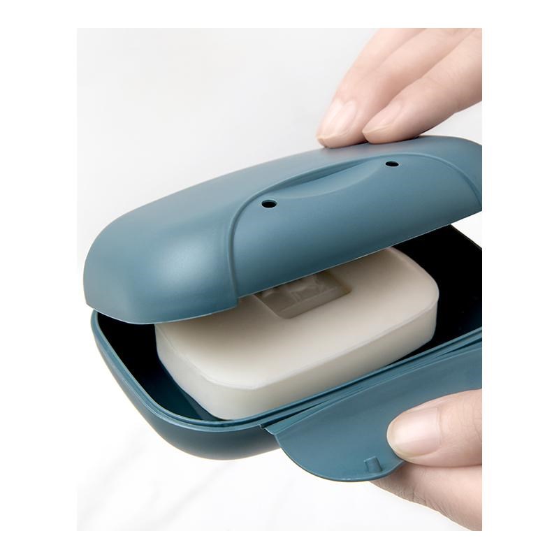 旅行肥皂盒塑料带锁扣 迷你便携香皂盒 创意带盖密封皂盒防水有盖