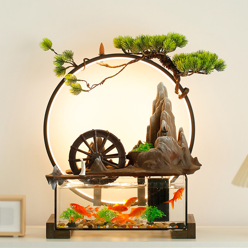 流水循环水招财鱼缸客厅假山喷泉生财家居装饰办公室桌面,家居饰品,装饰摆件,淘宝优惠券,粉丝福利购,淘宝优惠卷