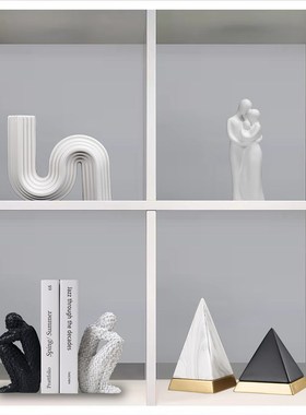 现代客厅办公室抽象艺术品酒柜电视柜书柜书架软装装饰品