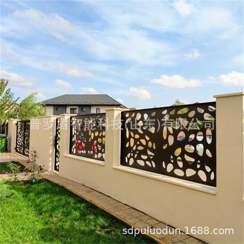 别墅围墙栏杆装饰cnc阳台护栏激光切割镂空楼梯扶手户外屏风隔断