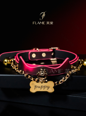 FLAME温变小恶魔choker温感变色铃铛项圈男女puppy铭牌刻字