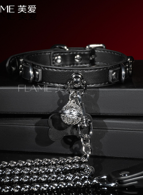 黑色真皮项圈Puppy颈带饰品choker脖圈锁骨链颈环可刻字