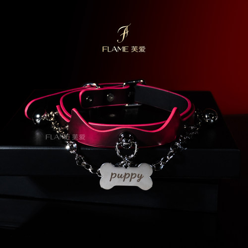 FLAME万圣节温变小恶魔choker温感变色铃铛项圈男女puppy铭牌刻字