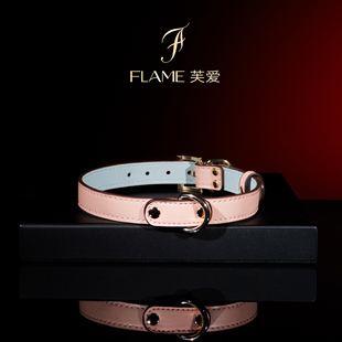 真皮项圈定制刻字皮质哥特风颈圈可调节扣男女choker项链K9牵引链