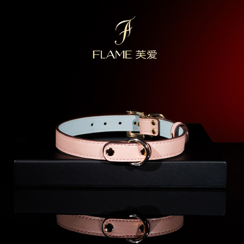 真皮项圈定制刻字皮质哥特风颈圈可调节扣男女choker项链K9牵引链