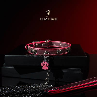 可爱温变小狗骨头项圈女choker时尚牵引项链情侣小众礼物