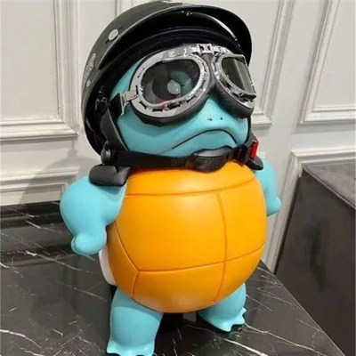 杰尼龟车顶摆件车载外装饰品玩偶汽车公仔红大号披风尾部车尾挂件