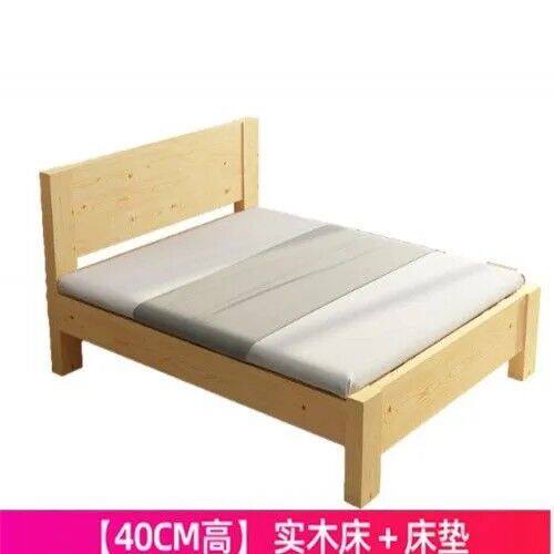 实木床1.5m现代简约主卧双人床1.8经济型家用木床1.2米单人床1米
