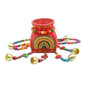 小竹篓鱼儿童舞蹈道具篓竹楼框手工竹编采茶娄竹篓小竹篮竹筐装 饰