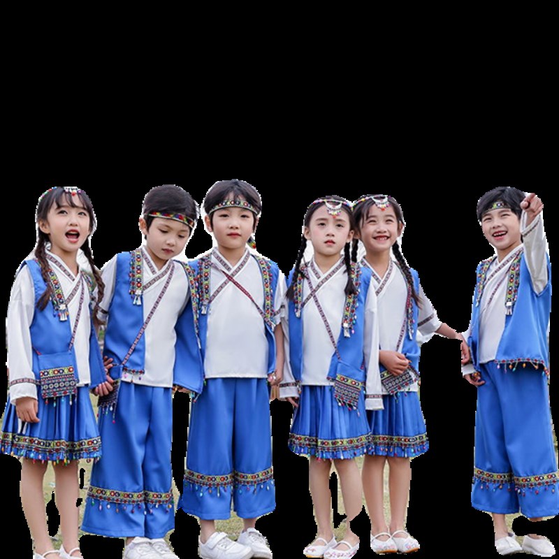 六一表演服广西壮族服儿童三月男女童苗族少数民族舞蹈土家族服装