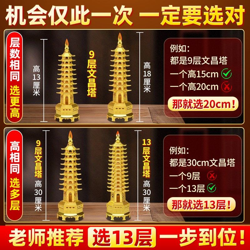 文昌塔摆件13层学生专用的摆书房办公室书桌金榜题名工艺品摆件,家居饰品,国学摆件,淘宝优惠券,粉丝福利购,淘宝优惠卷