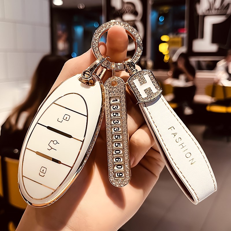 奔腾b70钥匙套女2022款t55/E01/t33/b70s森雅R8/T99一汽t77车壳扣