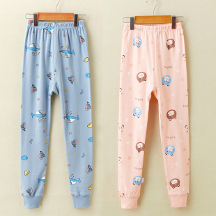 内衣纯棉单条棉毛裤 男女孩中大童睡裤 衬裤 秋裤 保暖裤 全棉儿童单裤