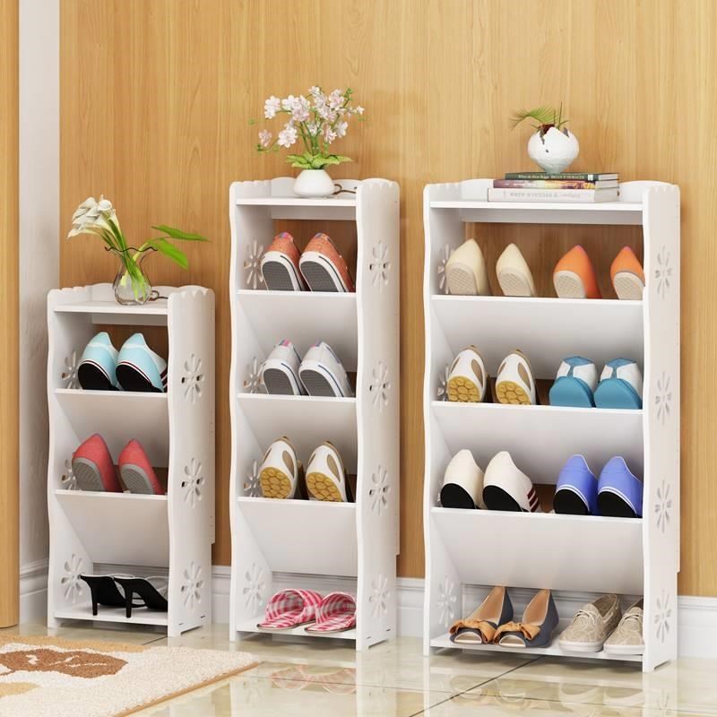 简易多层门口超薄鞋架家用经济型小鞋柜窄鞋架收纳架省空间斜插式