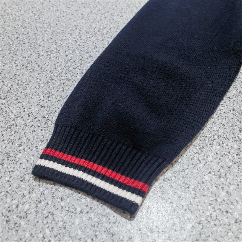 纯棉针织毛衣外套校服毛线衣V领长袖英伦开衫针织衫男女情侣毛衣