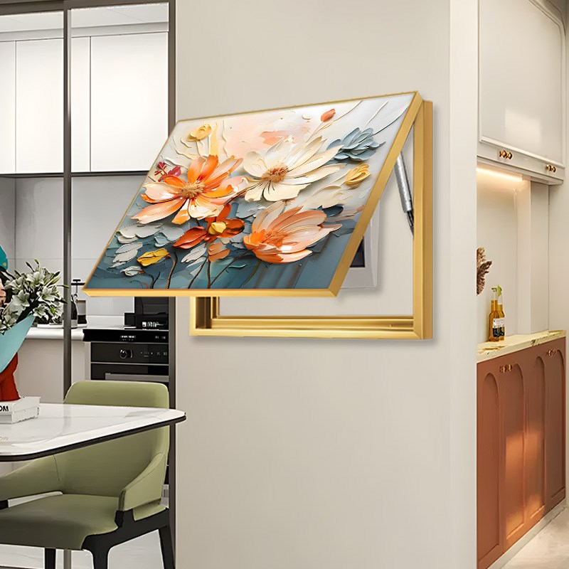 大芬油画村电表箱装饰画2025新款免打孔饭厅配电箱遮挡挂画高级感图片
