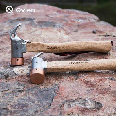 Qvien露营多功能营地锤地钉拔钉锤便捷式帐篷锤紫铜求生锤