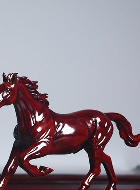 血檀一马当先摆件实木马属相桌面家居饰品木雕工艺品送礼收藏中式