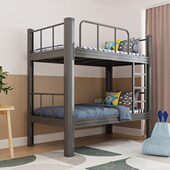 上下铺铁架床员工宿舍上下床双层床学生铁艺高低床公寓床钢架子床