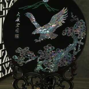 扬州漆器木胎螺钿古风摆件中国传统文化情人节结婚搬家开业礼品