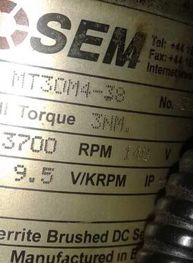 SEM电机MT30M4-38 伺服电机SEM编码器 进口伺服电机 带原始包装