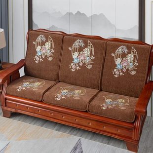 欧式 通用 实木沙发垫带靠背加厚海绵垫冬红木沙发坐垫联邦椅垫四季