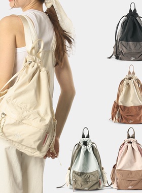 MASMARULEZ官方正品现货束口抽绳双肩包尼龙书包旅行上班通勤背包