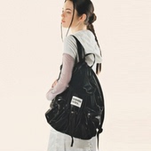 现货双肩包String flap backpack MASMARULEZ正品 Glittery Black