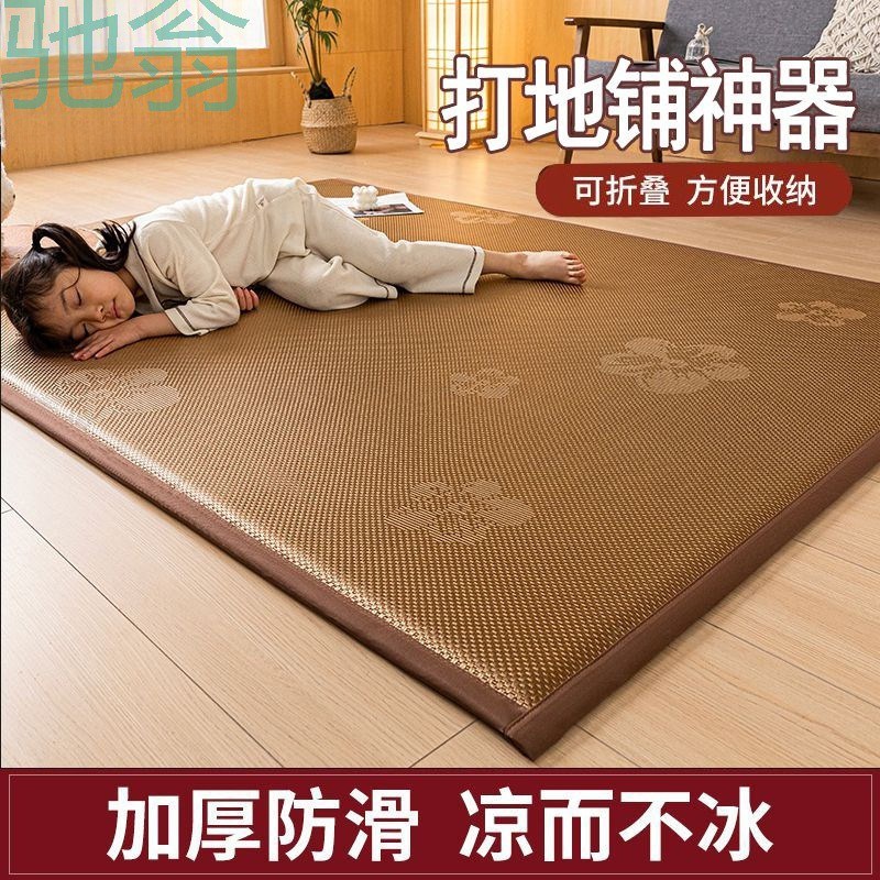 Pf5冰丝凉席加厚特厚床垫地垫地毯客厅沙发茶几卧室床边加厚榻榻