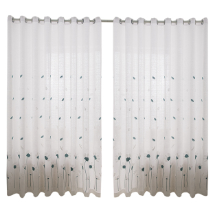 窗帘免打孔安装伸缩杆透光透人纱帘卧室客厅阳台房间分割隔断帘