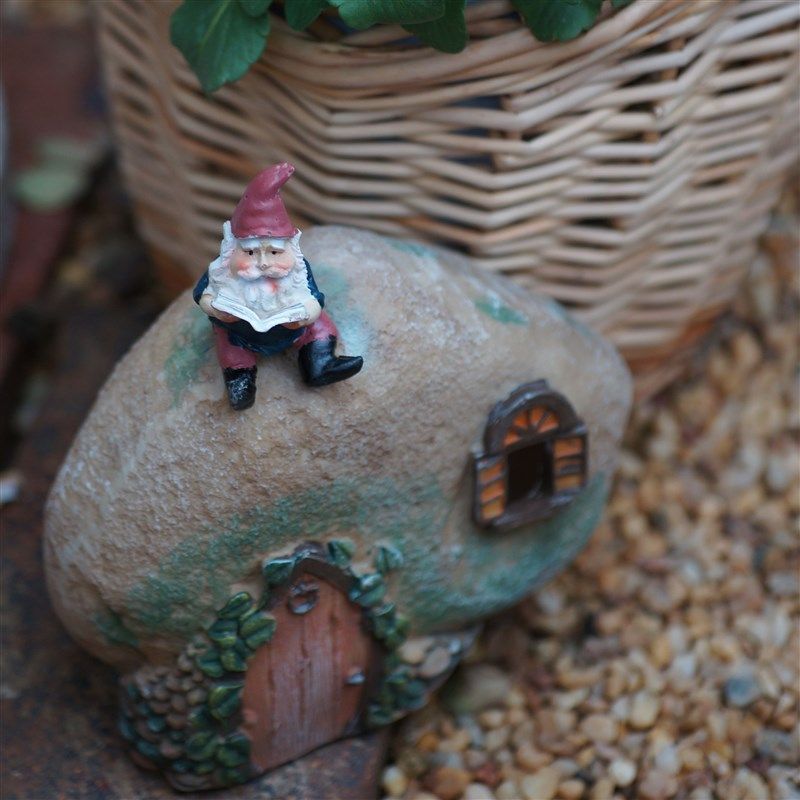 看书甘道夫矮人园庭院露台桌面装饰地精童话屋房子盆造景,家居饰品,桌面摆件,淘宝优惠券,粉丝福利购,淘宝优惠卷