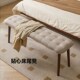 软包长条凳家用实木换鞋 凳简约餐凳床尾凳玄关凳 凳家用入户穿鞋