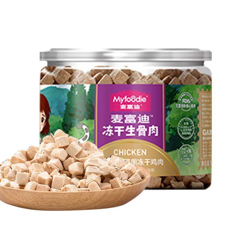 麦富迪猫零食鸡肉冻干高蛋白猫咪零食肉条肉干肉块成幼猫零食54g