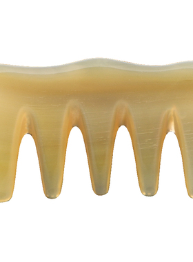 天然牛角梳子清洁头皮经络梳按摩梳防静电长10CM如故揉损扁舟