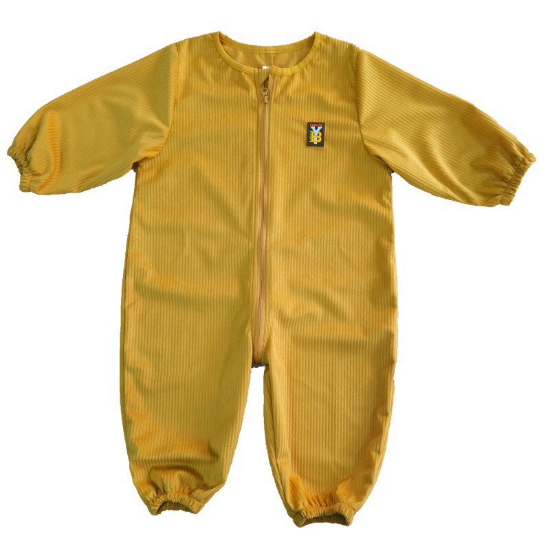 宝宝全身罩衣灯芯绒全身防脏儿童秋冬罩衣男童女童连体罩衣爬服